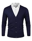 iClosam Herren Strickjacke Cardigan Mit V-Ausschnitt Aus Baumwolle,...