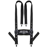 Scinzene Trachten Hosenträger für Herren aus Alcantara-Lederimitat,...