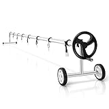 RELAX4LIFE Pool Aufroller, Aufrollsystem Fahrbar, 165-700 cm Verstellbar,...