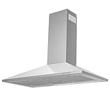 CIARRA Dunstabzugshaube 90 cm Umluft Abluft Pyramide Abzugshaube Typ aus...