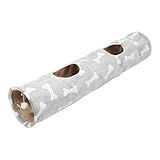 HAPINARY Gerader Katzentunnel mit 2 Löchern Und Einem Plüschball –...