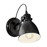 EGLO Wandlampe Priddy, 1 flammige Vintage Wandleuchte im Industrial Design,...