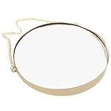 VALICLUD Hängender Wandspiegel aus Runder Spiegel mit Kette für...