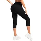 Sanpetix Capri Leggings Damen, High Waist Blickdicht 3/4 Leggins Schwarz...