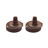 2 Sets 10 Meter DIY PU Leder Handwerk Bänder Streifen 2 cm Light Coffee
