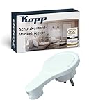 Kopp Schutzkontakt-Winkelstecker in Arktis-Weiß - Kunststoff-Stecker mit...