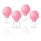 Schröpfgläser mit Silikon Saugball 4 Stück, Schröpfglas Set aus...
