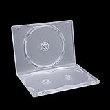 14 mm rechteckige transparente Doppel-CD-/DVD-Hülle, 3 Stück pro Hülle,...