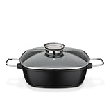 GSW 414579 Viereckbräter Gourmet Granit, Aluminium, schwarz - 28 x 28 x...