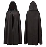 Vampir Kostüm - Umhang schwarz mit Kaputze - Verkleidung für Halloween &...