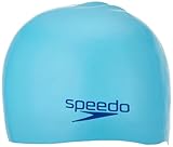 Speedo Unisex Kinder Plain Moulded Silicone J Schwimmkappe, Blau/Blau, One...