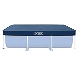 Intex 28038 - Poolabdeckung für Rechteckige Aufstellpools, PVC, Blau,...
