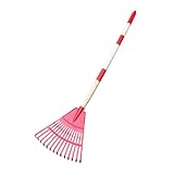 Laub Rechen Für Garten 14-Zinkig - Rasenrechen Für Terrasse - Abnehmbarer...