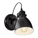 EGLO Wandlampe Priddy, 1 flammige Vintage Wandleuchte im Industrial Design,...