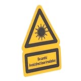 CIYODO 2 Stück Laserwarnung Aufkleber Sicherheitswarnzeichen für...