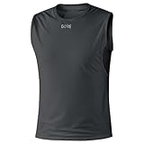 GORE WEAR Herren Windstopper Base Layer Shirt Ärmellos, Schwarz, L EU