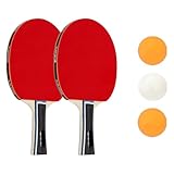 Professionelles Tischtennis-Set Schläger mit 3 Bällen PingPong Schläger...
