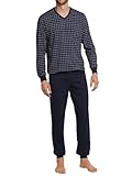 Schiesser Herren Lang Mit Bündchen - Nightwear Set Zweiteiliger...