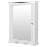eSituro Spiegelschrank, Badspiegel Hängeschrank mit Türen, Platzsparender...