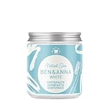 BEN & ANNA WHITE - Fluoridfreie natürliche Zahnpasta im Glas - Aktivkohle...