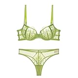 ALDOLA BH Damen Set Minimizer BH mit bügel Grün Push Up BHS für Frauen...