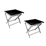 Mojawo® 2'er Set Garten - Fußhocker - zusammenklappbar - Klapphocker -...
