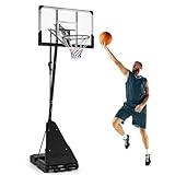 COSTWAY Basketballkorb Outdoor, tragbarer Basketballständer 150-305 cm...