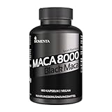 BIOMENTA Maca 8000 – 180 Kapseln hochdosiert mit 10:1 Black Macawurzel...
