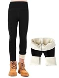 Kefiyis Thermoleggings Mädchen Gefütterte Thermo Leggings Kinder Hohe...