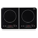 MEDION Doppel-Induktionskochplatte, 3500 Watt, Zwei Kochplatten, 10...