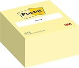 Post-it Haftnotiz-Würfel Kanariengelb, 1 Block mit 450 Blatt, 76 mm x 76...