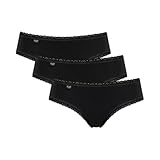 Sloggi Damen sloggi 24/7 Cotton Lace Hipster C3P, BLACK, 38