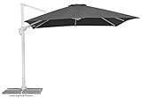 Schneider Sonnenschirm Rhodos Twist Bianco, anthrazit, 300 x 300 cm...