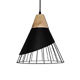 ZBZFGE Schwarz-Weißes Einzellicht Scheinwerfer mit Holz Finish Eisen...