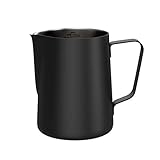 bonVIVO Milchkännchen (Edelstahl Klein Schwarz) - 330ml Milchkanne für...