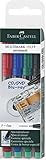 Faber-Castell 1513 04 - Marker MULTIMARK permanent, Stärke: F, 4er Etui,...