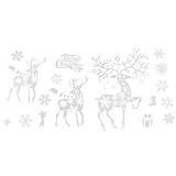 Cabilock Weihnachtliche Fensterbilder Selbstklebend PVC Weihnachtsaufkleber...