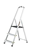Drabest - PRO Haushaltsleiter - Stehleiter - 3 Stufen - Arbeitshöhe 2,54m...