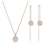 Swarovski Sublima Set, Rosé Vergoldete Halskette und Ohrringe mit...