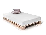 PALETTI Palettenbett Massivholzbett Holzbett Bett aus Paletten mit 11...