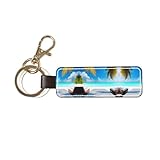 Ninainaid Maldives Holidays Leder-Schlüsselanhänger, personalisierbar,...