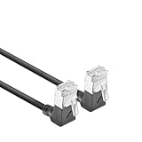 ACT CAT6A Netzwerkkabel 90° gewinkelt, U/FTP LSZH LAN Kabel Dünn 3.6mm...