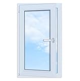 LORAC | Kunststofffenster weiß 600x1000mm, 60x100cm, PCV, DIN Links,...