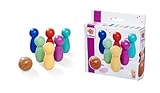 Eichhorn – Games – Bowling Spiel mit 6 Pins und Einer Holzkugel, buntes...