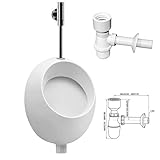 VBChome- Set: Urinal Zulauf Oben Weiß Modern Hochwertig Keramik...