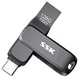 SSK USB Stick 3.2 128GB, bis zu 200 MB/S schnell USB Speicherstick, Dual...