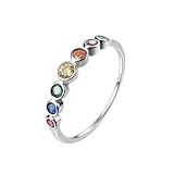 E Jewelry Rainbow Anniversary Eternity Ring für Frauen, Trauringe,...