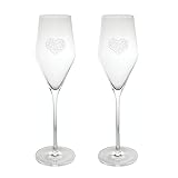 2er-Set Sektgläser mit Motiven aus Strass der Luxusklasse, Eisch-Glas,...