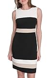 Tommy Hilfiger Damen Ärmelloses gestreiftes Scuba Crepe Etuikleid...