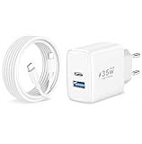 USB C Ladegerät, 35W Schnellladegerät mit 2M USB C Kabel,PD Adapter...